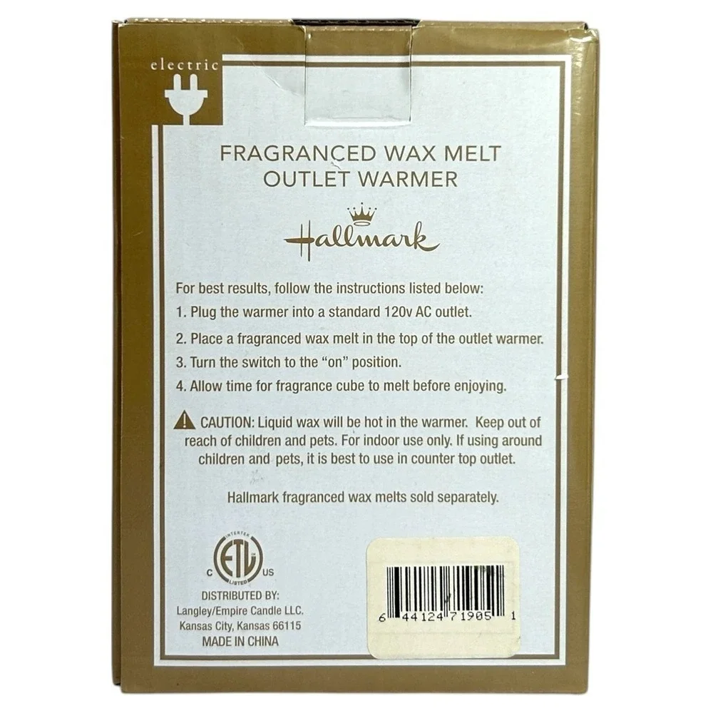 Hallmark Fragranced Wax Melt Outlet Warmer Wall Plug In Red Ceramic Box New